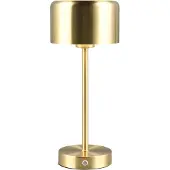 TRIO REALITY JEFF - Tafellamp - Messing mat - incl. 1x SMD 1.5W - Touch functie - Oplaadbaar - Dimbaar