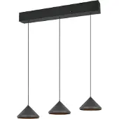 TRIO 3-lichts hanglamp Laguna zwart
