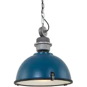 Steinhauer Bikkel LED Hanglamp | 1x E27 40W | Dimbaar | Blauw/Staal