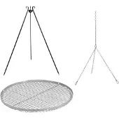 Cookking Draaibare grill, 180 cm - Grillrooster van roestvrij staal, 70 cm