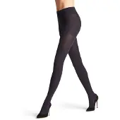 Falke Family eenkleurig katoen panty dames blauw - maat 48-50