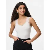 Pieces Top 'PCBarbera' wit