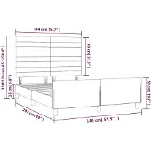 vidaXL Bedframe zonder matras, donkerblauw, 140x200 cm, fluweel