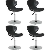 vidaXL Eetkamerstoelen 4 st kunstleer zwart