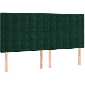 vidaXL Hoofdbord donkergroen 180x5x118/128 cm fluweel
