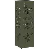 vidaXL Regen Paraplu Stand Olijfgroen 15,5 x 15,5 x 49 cm Staal