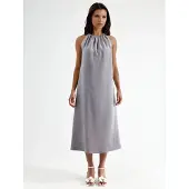 Busem Halter Nek Midi-jurk