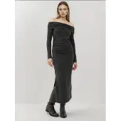 Hiccups for Kids Gestructureerde Strapless Midi-jurk met Split