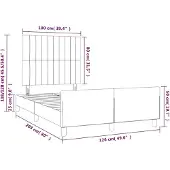 vidaXL Bedframe zonder matras, donkergrijs, 120x200 cm, stof
