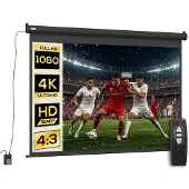 HOMCOM Projectiescherm Kunststof, Metaal 203L x 152H cm Zwart