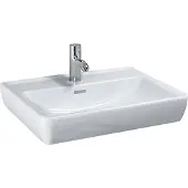 Laufen Pro - Wastafel, 60x48 cm, met kraangat, wit H8189520001041