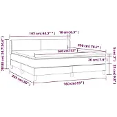 vidaXL Boxspring met matras kunstleer wit 160x200 cm