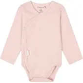 Noppies baby overslagromper Narellan lichtroze Meisjes Stretchkatoen V-hals - maat 50