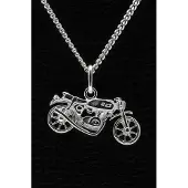 MOOYE ® - Collectie Zilveren Motor ketting hanger - 4