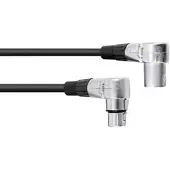 Omnitronic XLR Kabel 3pol 1,5m 90° sw