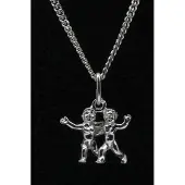 MOOYE ® - Collectie Zilveren Sterrenbeeld Tweelingen ketting hanger - klein