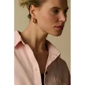 Sissy-Boy Gold plated hoop oorbellen met steentjes