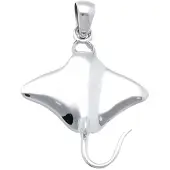 MOOYE ® - Collectie Zilveren Manta kettinghanger