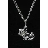 MOOYE ® - Collectie Zilveren Sterrenbeeld Leeuw ketting hanger - klein
