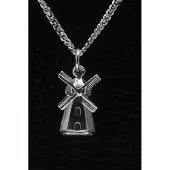 MOOYE ® - Collectie Zilveren Molen grondzeiler ketting hanger