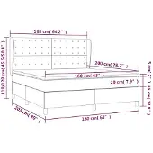vidaXL Boxspring met matras fluweel zwart 160x200 cm