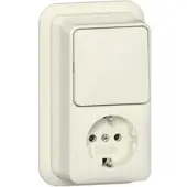 Gira Opbouw Schakelaar Stopcontact Combinatie Met Pilootlamp - 417610