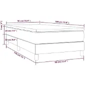 vidaXL Boxspring met matras fluweel donkerblauw 90x190 cm