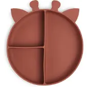 Nuuroo - Orla silicone divided plate - Mahogany