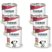 Yarrah 6x Bio Blik Brokjes In Saus - Rund - Hondenvoer - 405g