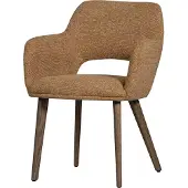 Woood Murat Eetkamerstoelen Houten Bruine Poot - Geel - Set van 2