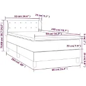 vidaXL Boxspring met matras kunstleer cappuccinokleurig 90x200 cm
