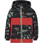 Protest ski-jas Trick TD zwart/rood Skijack Jongens Polyester Capuchon - maat 92