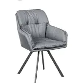Riess Draaibare designstoel MR. LOUNGER grijs met armleuning - 39352