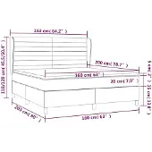 vidaXL Boxspring met matras fluweel donkerblauw 160x200 cm