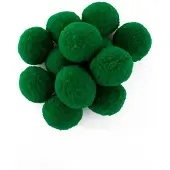 Partyxplosion Pom Pom 4 cm groen 12 stuks