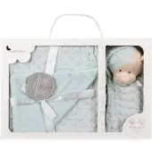 Interbaby deken en knuffeldoek 110 x 80 cm fleece groen