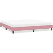 vidaXL Bedframe zonder matras 200x220 cm fluweel roze