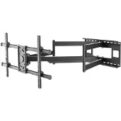 Goobay 71197 Pro Wide Range TV-wandhouder Pro FULLMOTION (XL), zwart - Beugel voor televisies van 43 tot 90 inch (109 – 229 cm), max. 80 kg, uitschuifbaar tot 104,5 cm, volledig verstelbaar