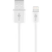 Goobay Lightning naar USB 0,5m Wit [Apple MFI-gecertificeerd / sync kabel / oplaadkabel / datakabel]