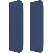 vidaXL Hoofdbord met randen 183x16x78/88 cm stof blauw