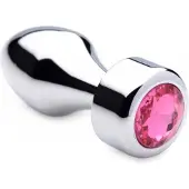 Booty Sparks Aluminum Buttplug Met Roze Kristal - Klein