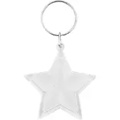 Combicraft Plexiglas sleutelhanger blanco ster 50x41mm - 25 stuks