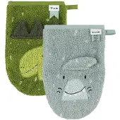 Trixie Washandje 2-pack| Mr. Shark - Mr. Dino