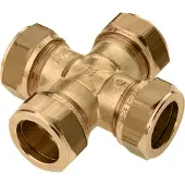 Bonfix Knel messing kruisstuk 22 x 22 x 22 x 22 mm