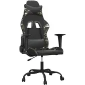 vidaXL Gamingstoel, zwart en camouflage, kunstleer