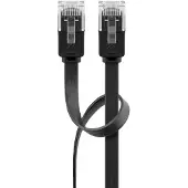 Goobay 10m CAT 6 flat patchkabel, U/UTP, zwart