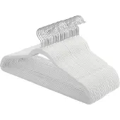 Songmics Fluwelen hanger met draaibare haak, Wit / 50