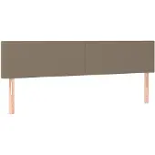 vidaXL Hoofdborden 200x5x78/88 cm stof taupe