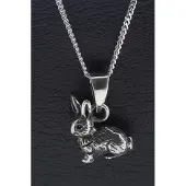 MOOYE ® - Collectie Zilveren Haas ketting hanger