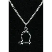 MOOYE ® - Collectie Zilveren Harpsluiting ketting hanger - groot